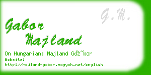 gabor majland business card